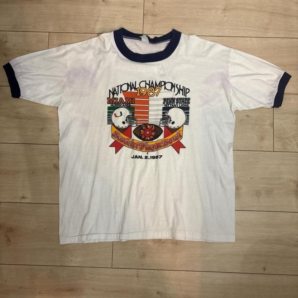 1987 Miami Hurricanes vs Alabama Crimson Tide National Championship T Shirt